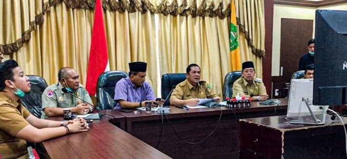 Gubernur Sumut Pimpin Rapat Koordinasi Penanganan Covid-19 Melalui Video Conference IMG_20200324_161942