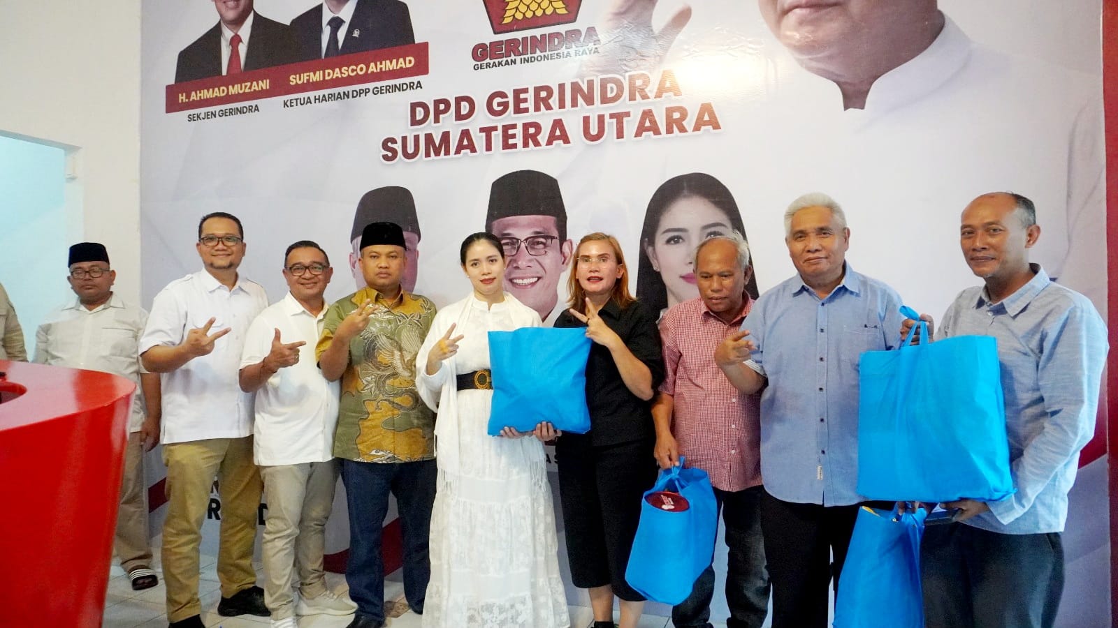 Gerindra Sumut, insan pers, silaturahmi, Lebaran, sosialisasi program kerja, Pemilu 2024, Prabowo Subianto, Indonesia Raya.