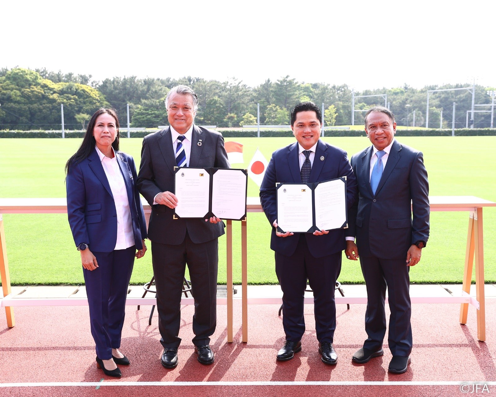 PSSI dan JFA Teken Kerjasama, Berikut Tiga Poin Penting yang Disepakati PSSI dan JFA, kerjasama sepakbola, pengembangan tim putri, benchmarking, perwasitan