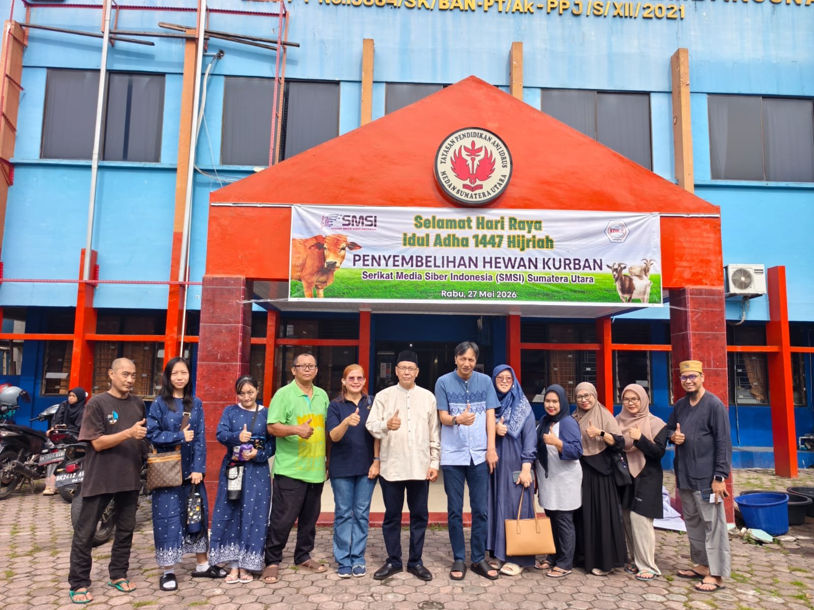 SMSI Sumut - STIK-P Medan Sembelih Hewan Kurban Idul Adha 1447 Hijriah IMG-20260527-WA0041